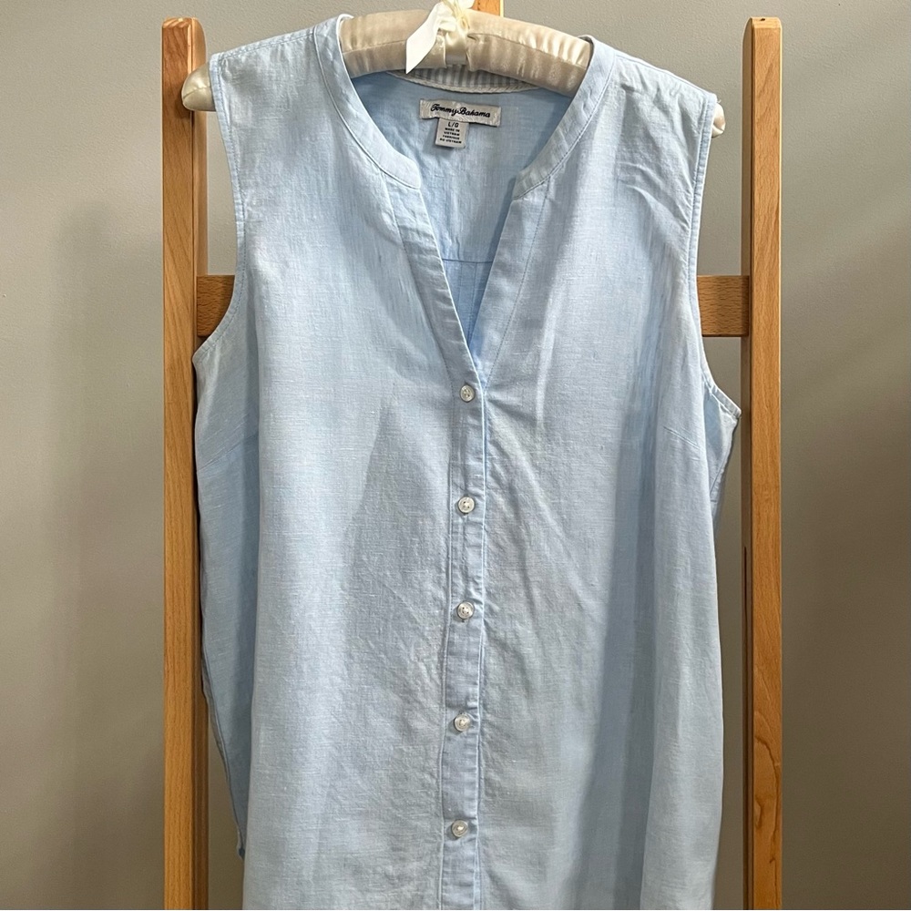 Tommy Bahama linen top.
